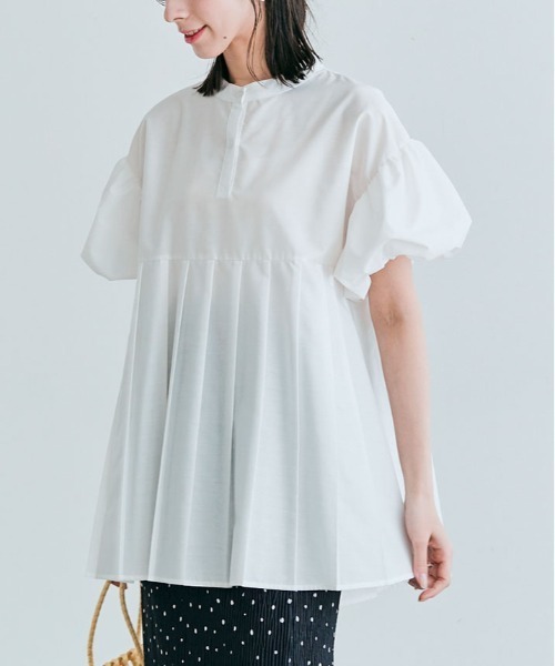ブラウス シャツ プリーツ 切り替え パフ レディース : ZOZOTOWN Yahoo