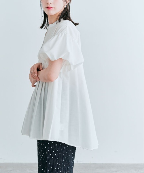 ブラウス シャツ プリーツ 切り替え パフ レディース : ZOZOTOWN Yahoo