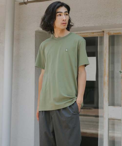 売れ筋商品|||カルバンクライン Tシャツ レディース トップス CURVE EASY TEE UNISEX  - Print T-shirt - gray violet Calvin Klein tシャツ Klein/カルバンクライン A-SSREG BDG LOGO