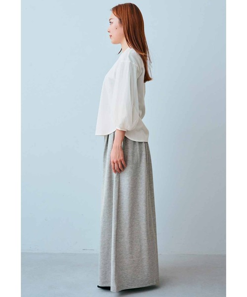 IEDIT tシャツ IEDIT チュールを重ねた袖が華やかなきれい