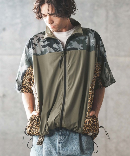GLIMCLAP コート ジャケット mj9935- Pattern on pattern design short