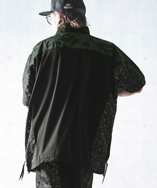 GLIMCLAP コート ジャケット mj9935- Pattern on pattern design short