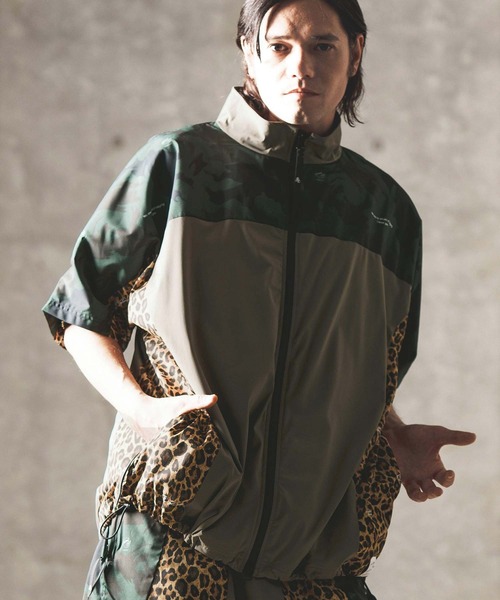 GLIMCLAP コート ジャケット mj9935- Pattern on pattern design short