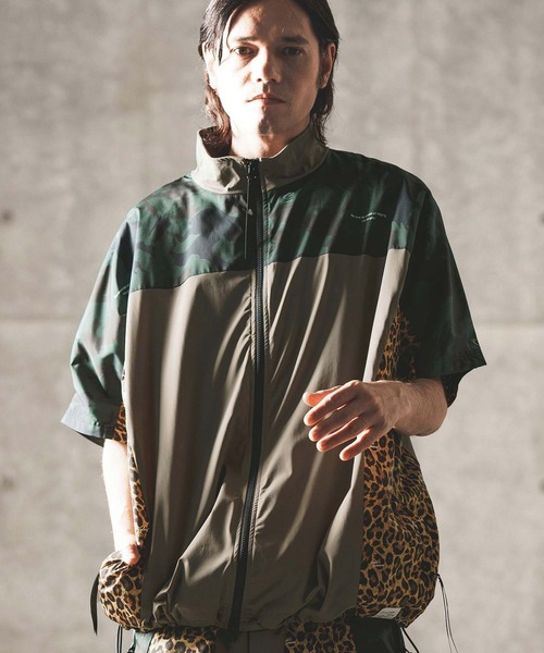 GLIMCLAP コート ジャケット mj9935- Pattern on pattern design short