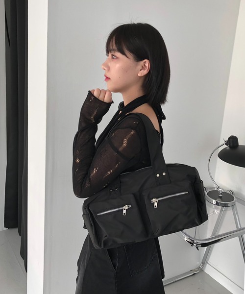 Masmarulez■ ナイロン2wayシャーリングバッグ_ Cream beige BKRAB31180_1.jpg