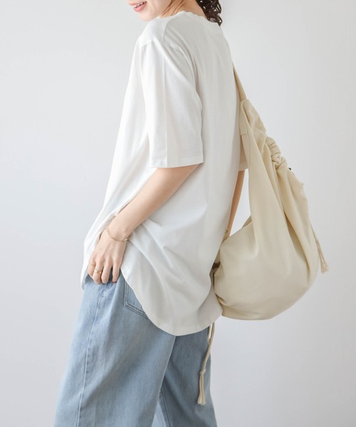 La-gemme（ラジェム） tシャツ 半袖 ラウンドヘムTシャツ レディース