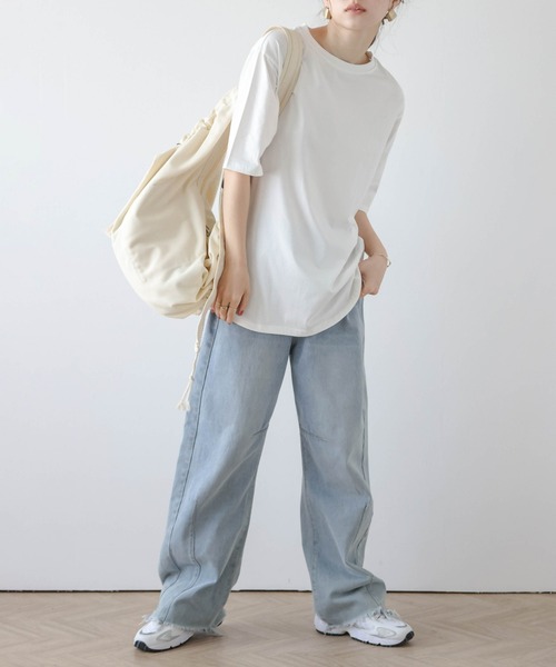 La-gemme（ラジェム） tシャツ ラウンドヘムTシャツ レディース