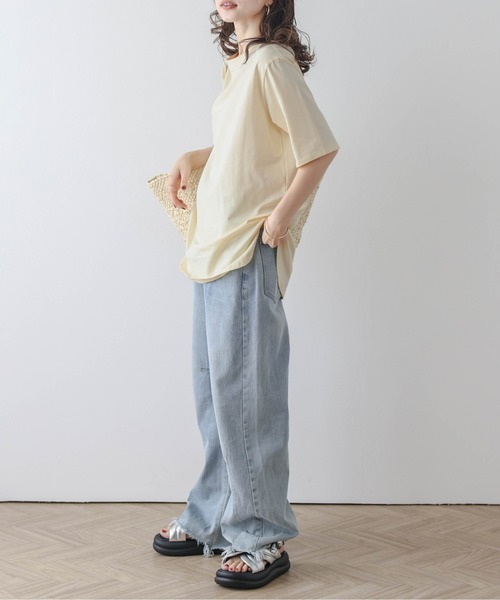 La-gemme（ラジェム） tシャツ ラウンドヘムTシャツ レディース