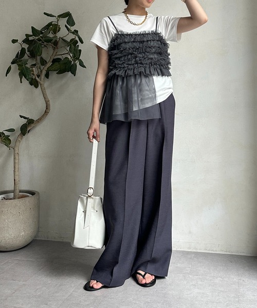 DouDou tシャツ Tシャツ 「WEB限定」チュールビスチェTEE