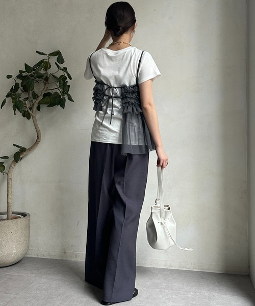 DouDou tシャツ Tシャツ 「WEB限定」チュールビスチェTEE