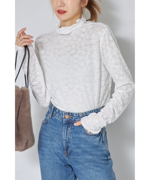 &. NOSTALGIA（ノスタルジア） tシャツ 「ZOZO限定」フラワーシアー