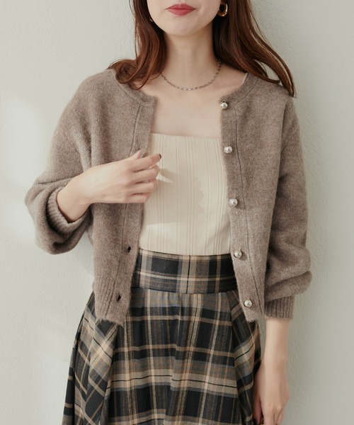 「natural couture」 ニットカーディガン FREE チャコールグレー レディース natural couture 「natural couture」 ニットカーディガン FREE