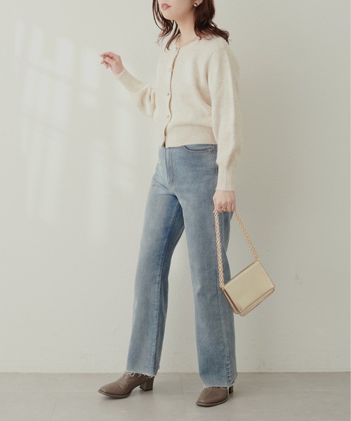 natural couture カーディガン 「ZOZO限定」ころりん釦クルー