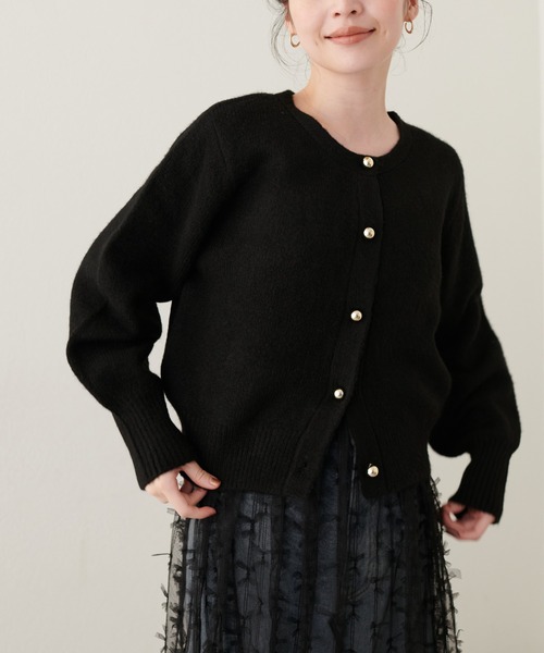 kokoro出品 natural couture カーディガン 「ZOZO限定」ころりん釦クルー