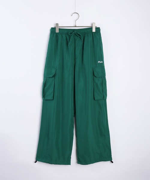 FILA カーゴパンツ レディース デュスポ生地 裏メッシュ ワイド