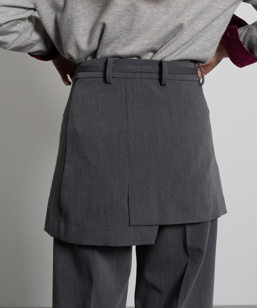 スラックス パンツ 「ELOOPS」ミニスカート センタープレースパンツ