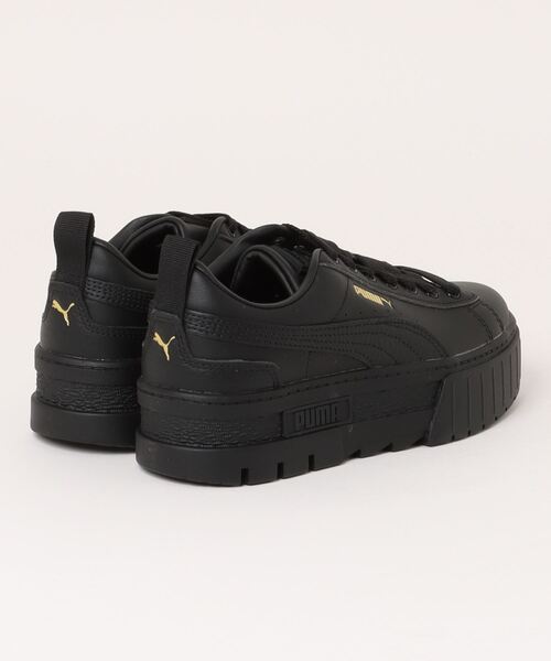 厚底★ PUMA メイズ クラシック 本革★ 黒 22-25.5cm 国内発送 PUMA スニーカー 「PUMA」メイズクラシックウィメンズ