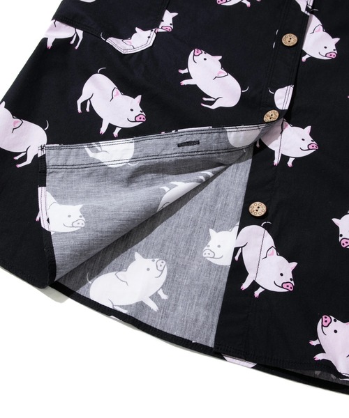 go slow caravan（ゴースローキャラバン） シャツワンピース ブタ