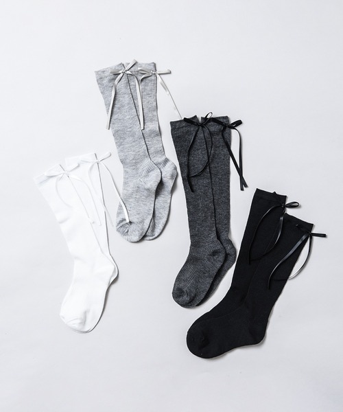 CALIFORNIA OUTFITTERS 靴下 3-8E27 バック リボン シアー フレンチ