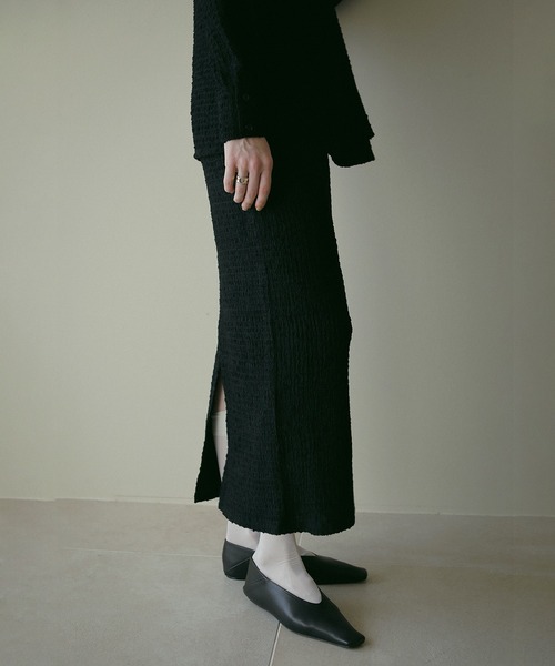 MANOF（マノフ） スカート SHIRRING LACE NARROW SKIRT : ZOZOTOWN