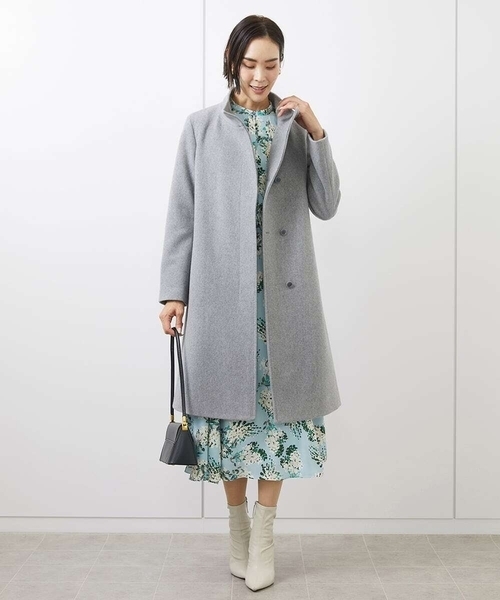 s6美品★MICHEL KLEIN定75000円★ウールトレンチコートM s6美品☆MICHEL KLEIN定75000円☆ウールトレンチコートM