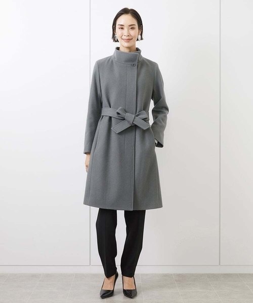s6美品★MICHEL KLEIN定75000円★ウールトレンチコートM s6美品☆MICHEL KLEIN定75000円☆ウールトレンチコートM