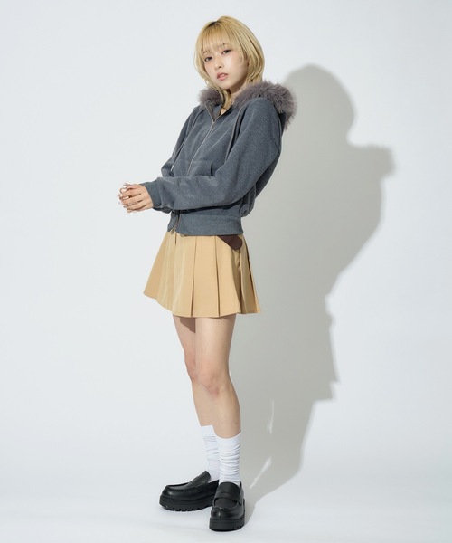 ALLuRing ChaRm パーカー Double Zip Fur Hoodie / ダブルジップ