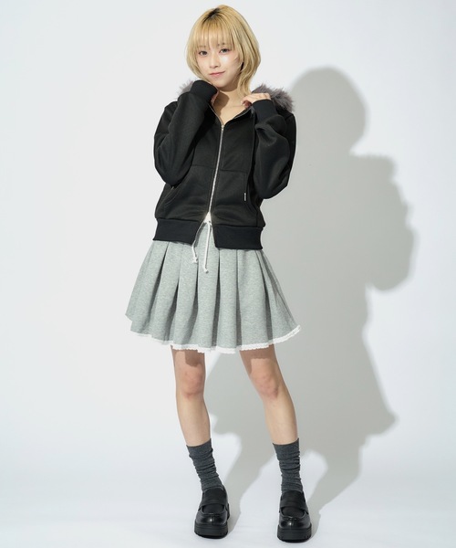 JilLA パーカー Double Zip Fur Hoodie / ダブルジップフーディー