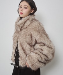 ENVYM（アンビー） コート アウター フェイクファー ショート