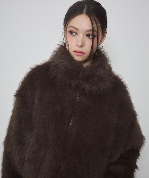 S's♡ページ　ENVYM ファージャケット ENVYM（アンビー） コート アウター フェイクファー ショート