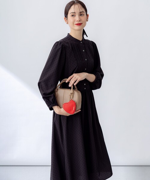 フロッキードットワンピース フロッキードット切替ワンピース – plusotoha