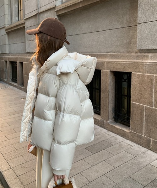 ダウンコート ダウンジャケット 「韓国ムード漂う♪ふんわり軽アウター