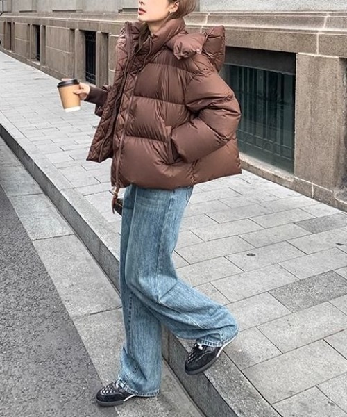 ダウンコート ダウンジャケット 「韓国ムード漂う♪ふんわり軽アウター