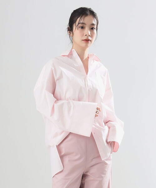 「Demi-Luxe BEAMS」 「AK+1 」長袖ブラウス 38 ホワイト レディース Demi-Luxe BEAMS ブラウス シャツ AK+1 / シルクコットン