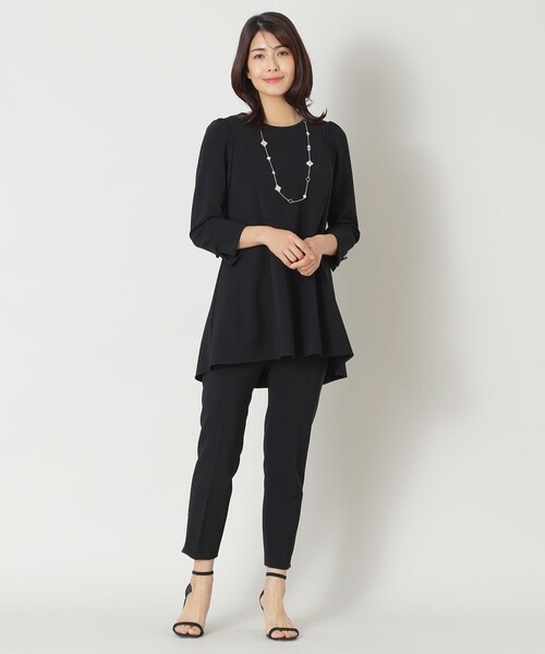 TO BE CHIC パンツ ストレッチダブルクロス レディース