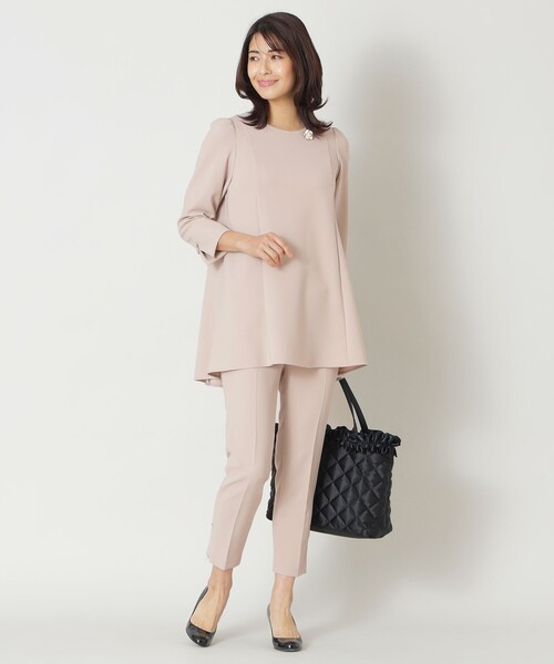 TO BE CHIC パンツ ストレッチダブルクロス レディース