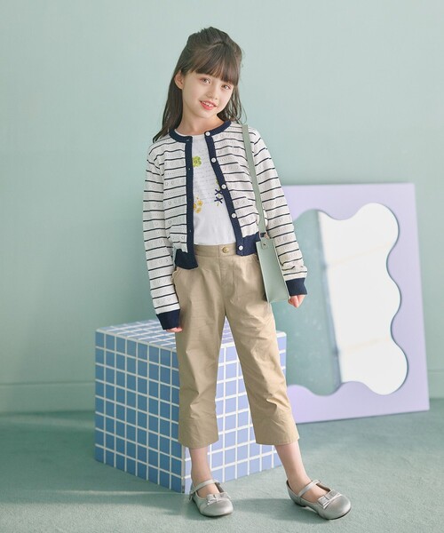 パンツ 「110-140cm」スカラップポケット7分丈 キッズ 子供服 女の子