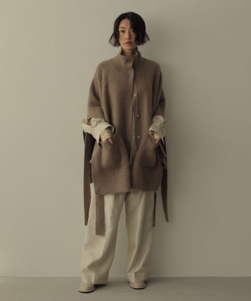 ETRE TOKYO（エトレトウキョウ） ニットポンチョ FREE ベージュ