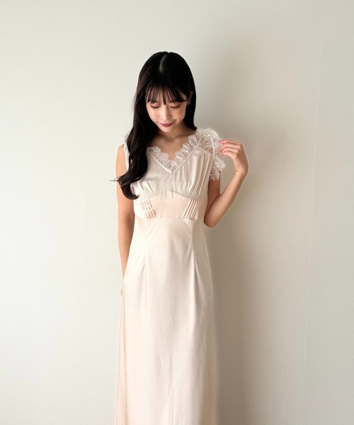 *Farm Rio* レーススリップワンピース ドレス me&me couture ワンピース レースミックススリップドレス