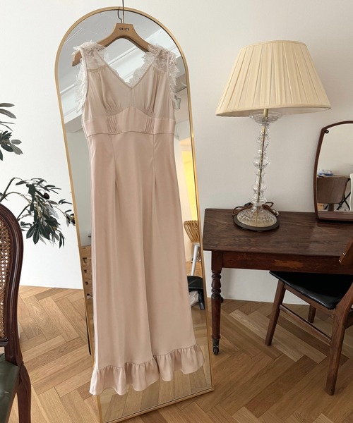 *Farm Rio* レーススリップワンピース ドレス me&me couture ワンピース レースミックススリップドレス