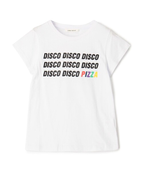 tシャツ ETRE CECIL DISCO PIZZA CAP SLEEVE Tシャツ レディース