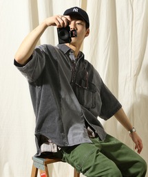 シャツ パッチワークデニム半袖シャツ メンズ｜ZOZOTOWN Yahoo!店