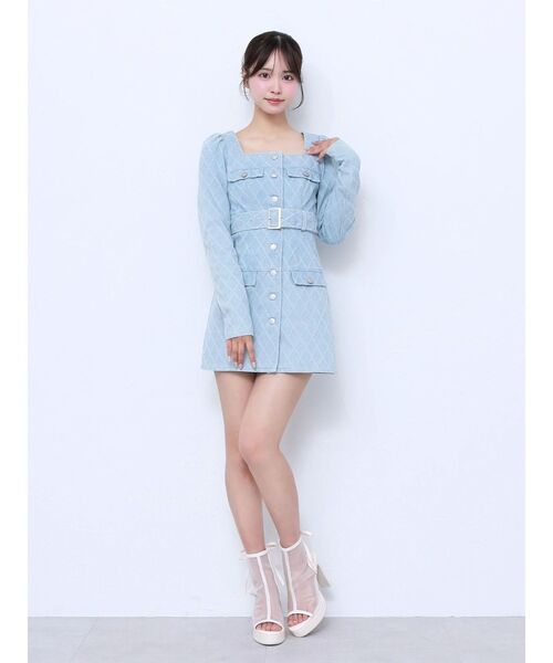 【新品未使用・完売品】　EATME デニム半袖ワンピース EATME ワンピース カットアウトデニムワンピース : ZOZOTOWN