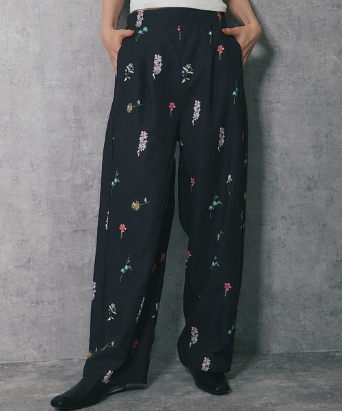 セットアップ シャツ パンツ セット 花柄 フレアパンツ 1667 セットアップ シャツ パンツ セット 花柄 フレアパンツ 1667