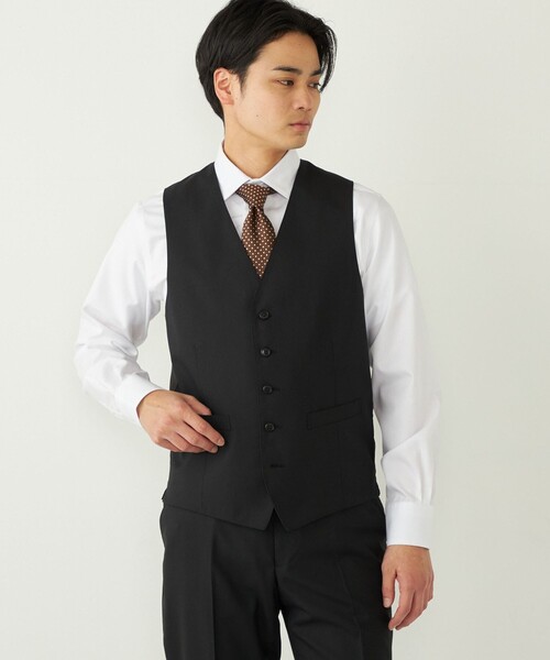 SHIPS ベスト　ブラックFOUR SEASONS ジレ　L 新品 SHIPS Colors スーツ ベスト Colors:「洗濯機可能」TW