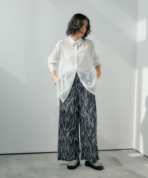 LEPSIM ブラウス シャツ サイド絞りシャツ 242830 レディース