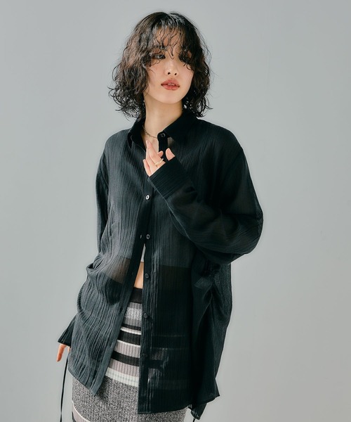 LEPSIM（レプシィム） ブラウス シャツ サイド絞りシャツ 242830