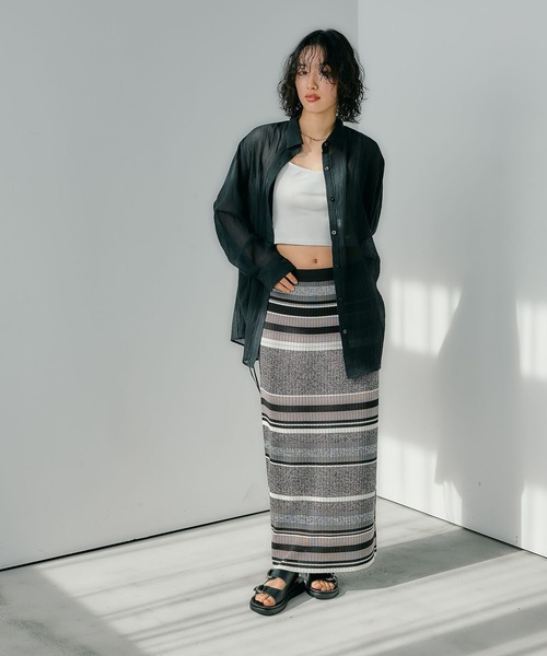 LEPSIM（レプシィム） ブラウス シャツ サイド絞りシャツ 242830