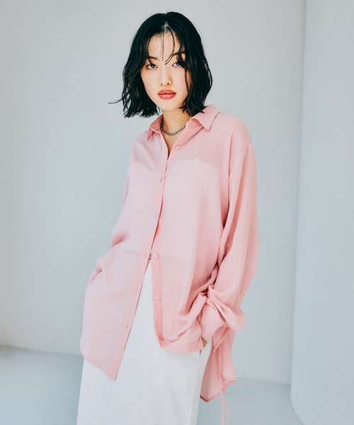 LEPSIM（レプシィム） ブラウス シャツ サイド絞りシャツ 242830