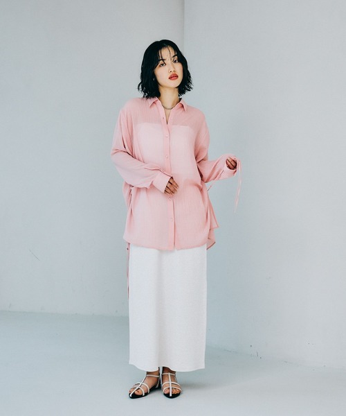 LEPSIM（レプシィム） ブラウス シャツ サイド絞りシャツ 242830